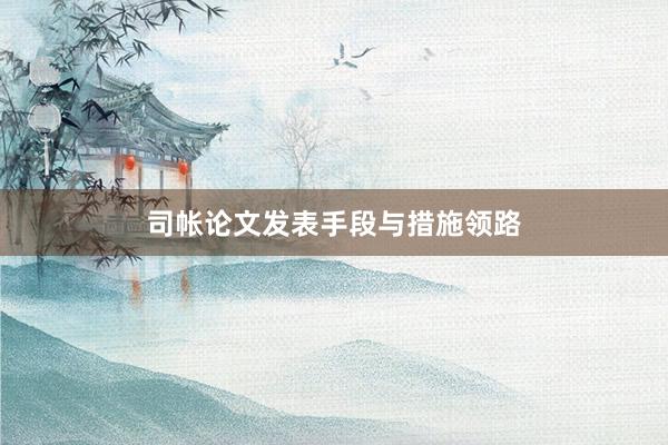 司帐论文发表手段与措施领路